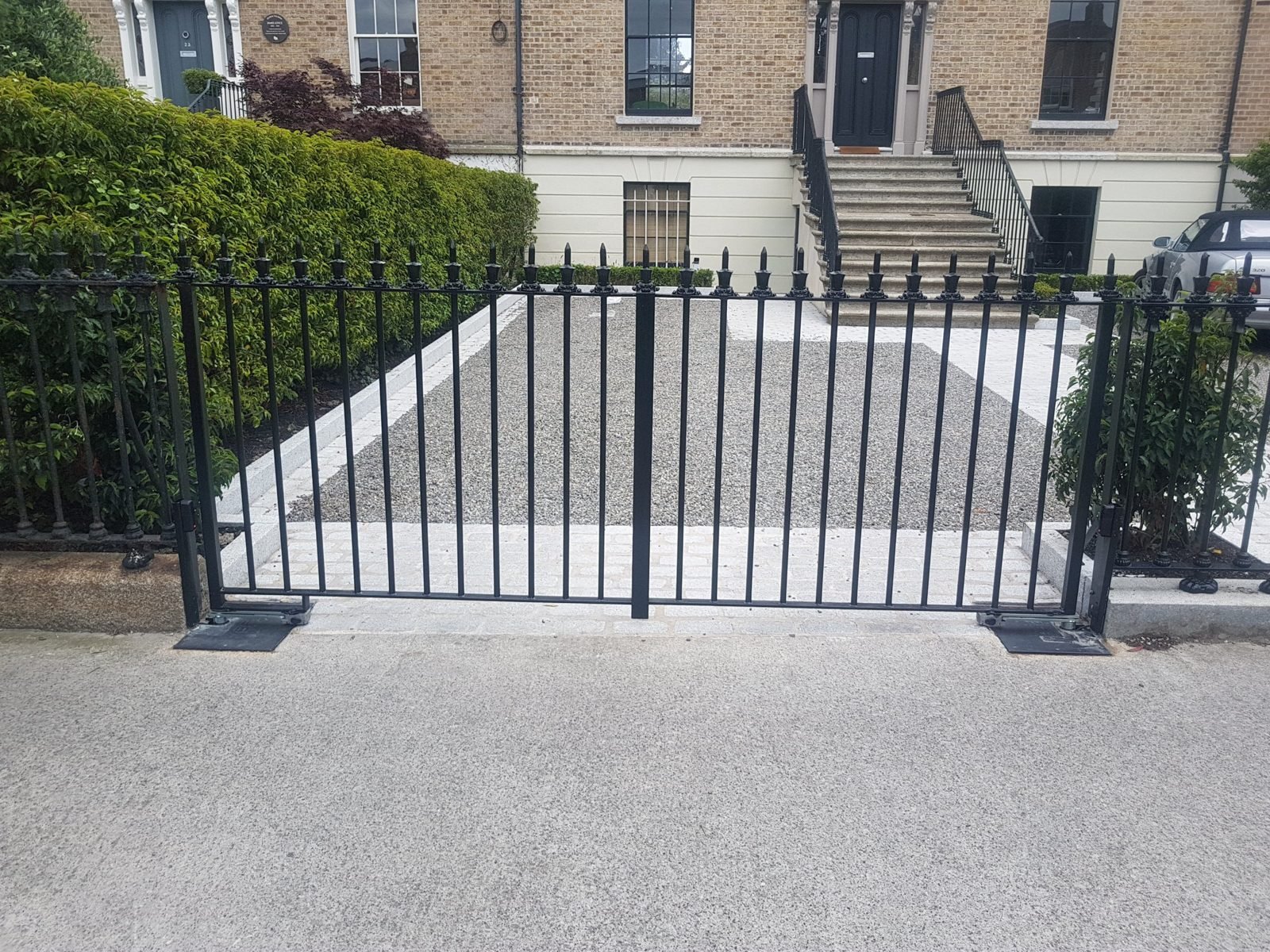 Scrolled wrought iron gates like these for country homes in Hillsborough